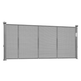 Retractable Baby Gate, 34 inch Tall, Extends up to 110 inch Wide, Retractable Gate for Kids or Pets, Mesh Material, Easy to Install for Indoor St
