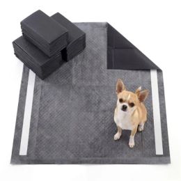 150 Pack Charcoal Dog Pee Pads 24"x24", 6-Layer Ultra Absorbent Pet Training Pads With Odor Control (Option: Defaulttitle)