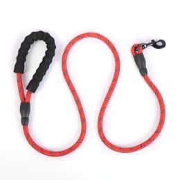 Strong Nylon Braided Dog Leash ; Pet Training Running Rope; Pet Supplies Pet Leash (Color: Red, size: m)